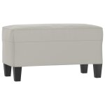 Vidaxl banc gris clair 70x35x41 cm tissu microfibre