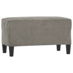 Vidaxl banc gris clair 70x35x41 cm velours