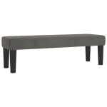 Vidaxl banc gris fonc 100x30x30 cm velours