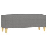Vidaxl banc gris fonc 100x35x41 cm tissu