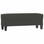 Vidaxl banc gris fonc� 100x35x41 cm tissu microfibre