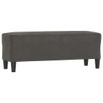 Vidaxl banc gris fonc� 100x35x41 cm velours