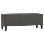 Vidaxl banc gris fonc 100x35x41 cm velours