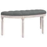 Vidaxl banc gris foncé 110, 5x45x49 cm tissu Vidaxl banc gris foncé 110, 5x45x49 cm tissu