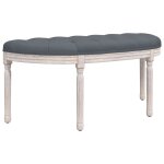 Vidaxl banc gris fonc 110, 5x45x49 cm velours