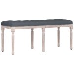Vidaxl banc gris foncé 110x40x49 cm velours Vidaxl banc gris foncé 110x40x49 cm velours