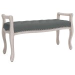 Vidaxl banc gris fonc 110x45x60 cm tissu