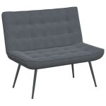 Vidaxl banc gris fonc� 110x74x84 cm velours