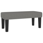 Vidaxl banc gris fonc 70x30x30 cm tissu
