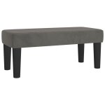 Vidaxl banc gris fonc� 70x30x30 cm velours