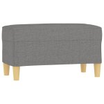Vidaxl banc gris fonc 70x35x41 cm tissu