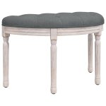 Vidaxl banc gris fonc 81, 5x41x49 cm tissu