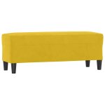 Vidaxl banc jaune 100x35x41 cm velours