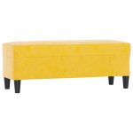 Vidaxl banc jaune 100x35x41 cm velours