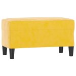 Vidaxl banc jaune 70x35x41 cm velours