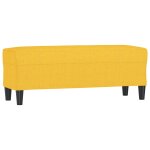 Vidaxl banc jaune clair 100x35x41 cm tissu