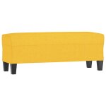 Vidaxl banc jaune clair 100x35x41 cm tissu