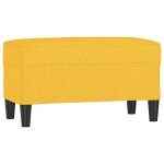 Vidaxl banc jaune clair 70x35x41 cm tissu