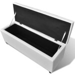 Vidaxl banc long de rangement bois blanc Vidaxl banc long de rangement bois blanc