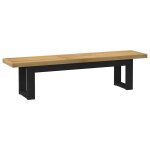 Vidaxl banc � manger noain pieds en forme de u 180x40x45 cm massif pin