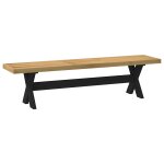 Vidaxl banc � manger noain pieds en forme de x 180x40x45 cm massif pin