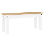Vidaxl banc � manger panama blanc 105x30x45 cm bois massif de pin
