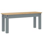 Vidaxl banc à manger panama gris 105x30x45 cm bois massif de pin Vidaxl banc à manger panama gris 105x30x45 cm bois massif de pin
