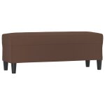Vidaxl banc marron 100x35x41 cm similicuir