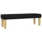 Vidaxl banc noir 100x30x30 cm tissu