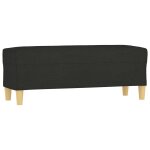 Vidaxl banc noir 100x35x41 cm tissu