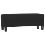 Vidaxl banc noir 100x35x41 cm tissu microfibre