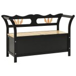 Vidaxl banc noir 107x45x75, 5 cm bois de sapin solide Vidaxl banc noir 107x45x75, 5 cm bois de sapin solide