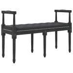 Vidaxl banc noir 110x40x70 cm velours