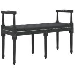 Vidaxl banc noir 110x40x70 cm velours