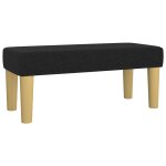 Vidaxl banc noir 70x30x30 cm tissu