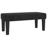 Vidaxl banc noir 70x30x30 cm velours