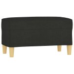 Vidaxl banc noir 70x35x41 cm tissu