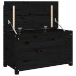 Vidaxl banc noir 80x41x77 cm bois de pin massif