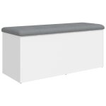 Vidaxl banc de rangement blanc 102x42x45 cm bois d'ing�nierie