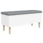 Vidaxl banc de rangement blanc 102x42x46 cm bois d'ing�nierie