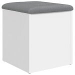 Vidaxl banc de rangement blanc 42x42x45 cm bois d'ing�nierie