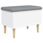 Vidaxl banc de rangement blanc 62x42x46 cm bois d'ingénierie Vidaxl banc de rangement blanc 62x42x46 cm bois d'ingénierie