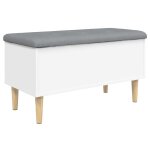 Vidaxl banc de rangement blanc 82x42x46 cm bois d'ingnierie