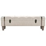 Vidaxl banc de rangement bois massif et acier 111x34x37 cm Vidaxl banc de rangement bois massif et acier 111x34x37 cm