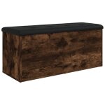 Vidaxl banc de rangement ch�ne fum� 102x42x45 cm bois d'ing�nierie