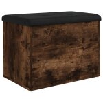 Vidaxl banc de rangement ch�ne fum� 62x42x45 cm bois d'ing�nierie