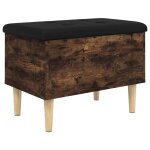 Vidaxl banc de rangement chne fum 62x42x46 cm bois d'ingnierie