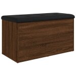 Vidaxl banc de rangement ch�ne fum� 82x42x45 cm bois d'ing�nierie