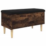 Vidaxl banc de rangement chne fum 82x42x46 cm bois d'ingnierie