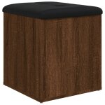 Vidaxl banc de rangement ch�ne marron 42x42x45 cm bois d'ing�nierie
